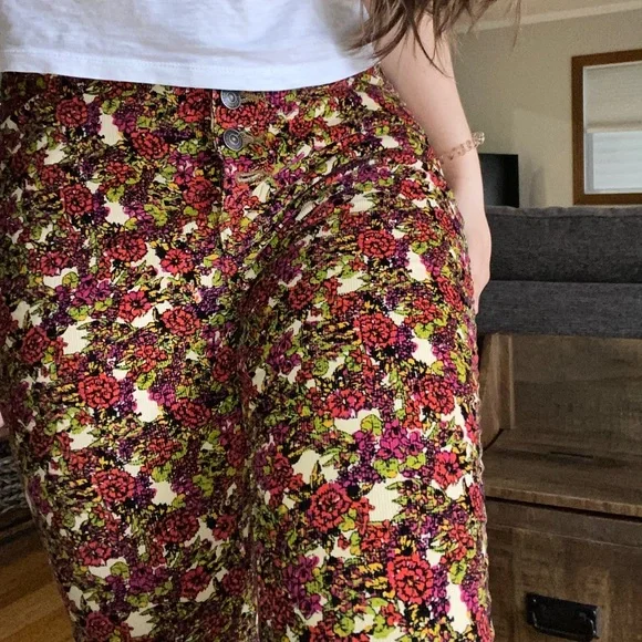 NEW Free People Sun Chaser Floral Skinny Pants - Picture 15 of 16